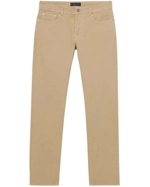 Brooks Brothers Broek Met Toelopende Pijpen in het Natural voor heren