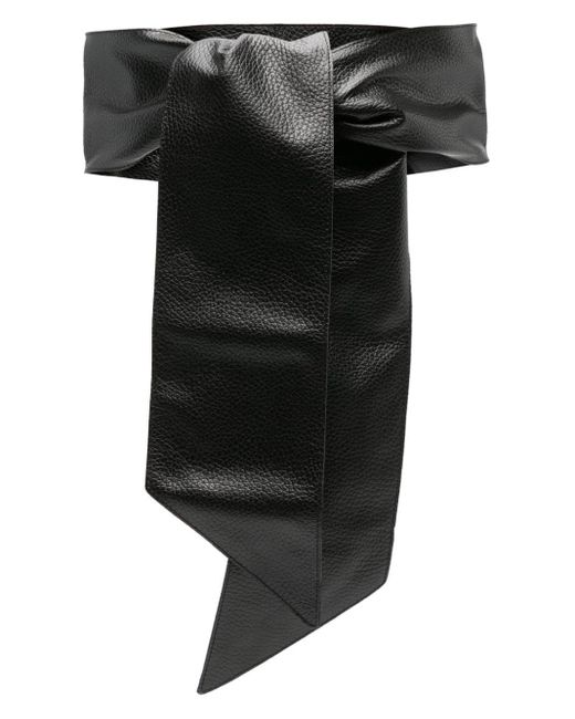 Orciani Black Self-tie Leather Belt