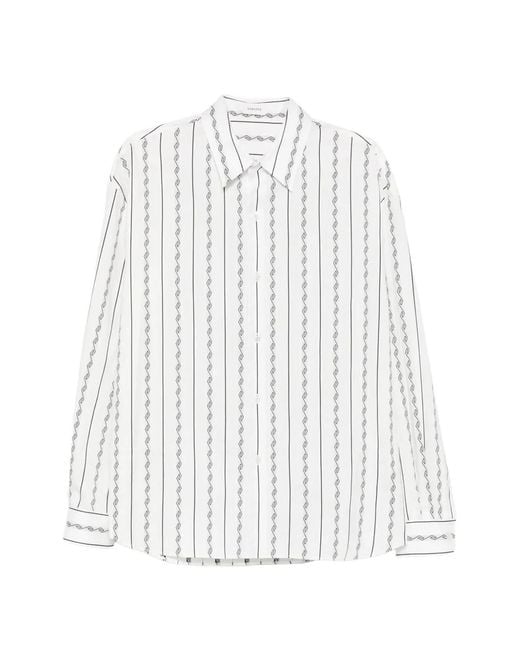 Versace White Greca Jacquard Shirt for men