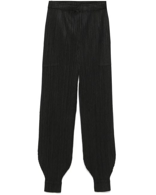 Pleats Please Issey Miyake Black Plissierte Hose