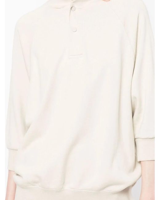 Fear Of God White Press-Stud Placket Sweatshirt