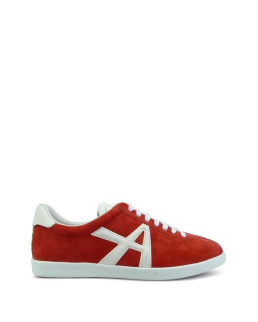Aquazzura Red Lace-Up A-Motif Sneakers