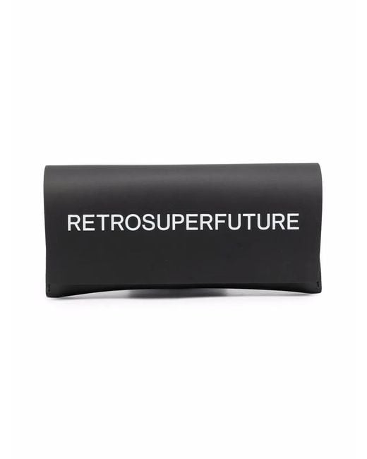 Retrosuperfuture Eckige Sonnenbrille in Black für Herren