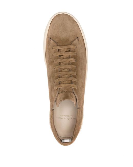 Officine Creative Natural Lace-up Suede Sneakers for men