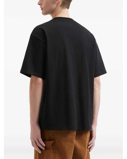 Izzue Black Graphic-Print T-Shirt for men