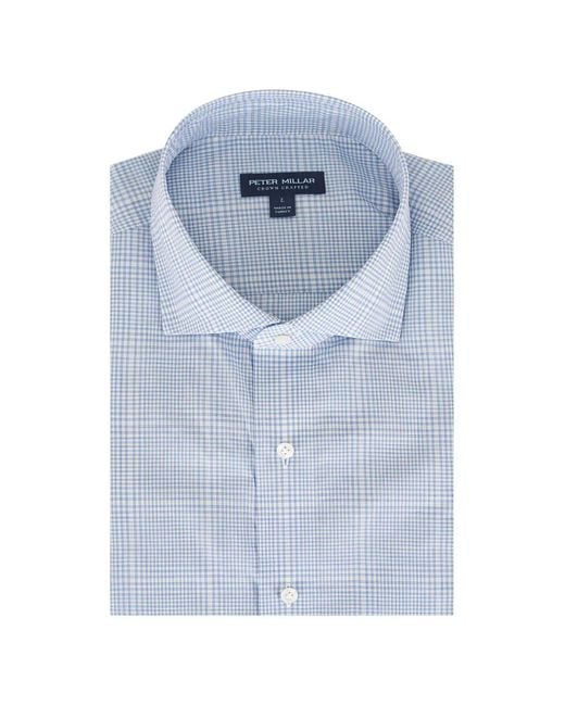 Peter Millar メンズ ブルー チェック シャツ