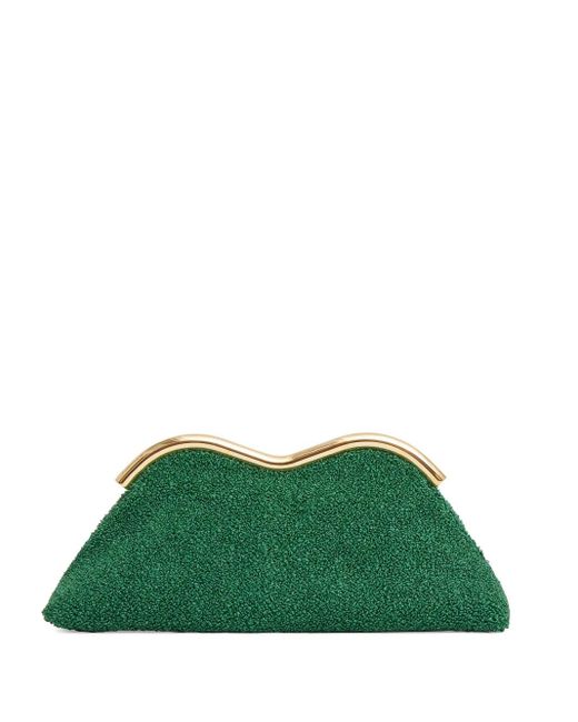Mansur Gavriel Green Baci Clutch Bag
