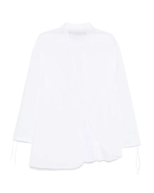 ANDERSSON BELL White Asymmetric-Design Shirt for men
