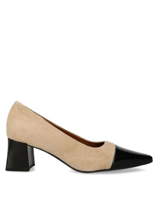 Vagabond Natural 58Mm Altea Suede Cap-Toe Pumps