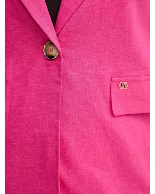 GAUDI Pink Single-Breasted Notched-Lapels Blazer