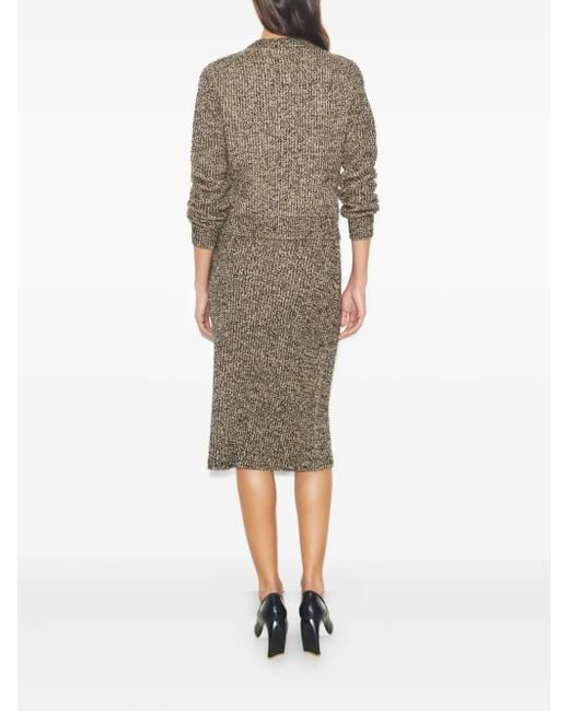 Tory Burch Natural Tweed Pocket Cardigan