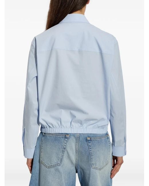 Zadig & Voltaire Blue Toria Elasticated-Hem Shirt
