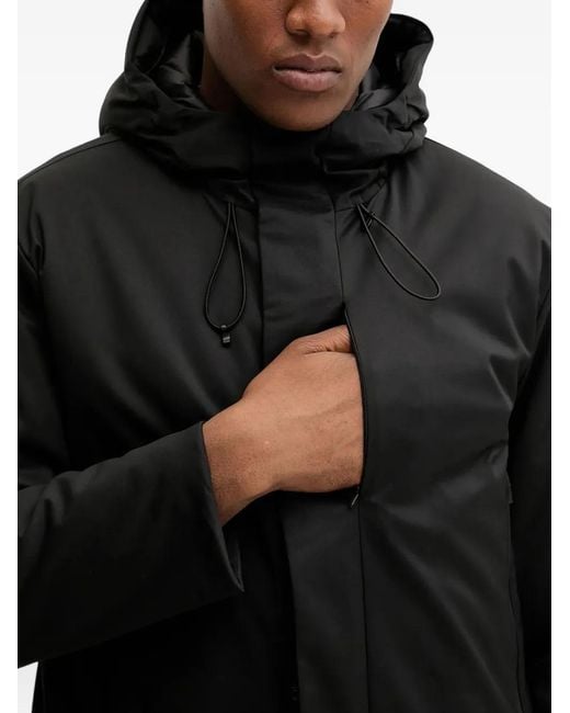 EA7 Parka Met Capuchon En Ritssluiting in het Black voor heren