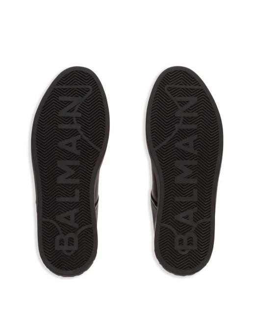 Balmain Black B Court Lace-Up Sneakers