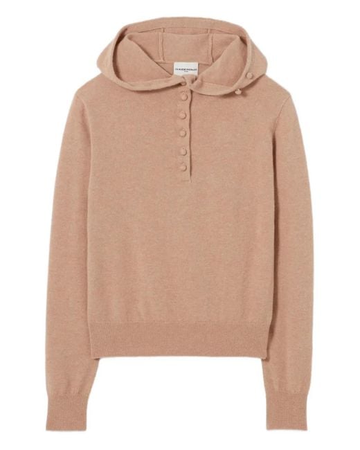 Claudie Pierlot Natural Button-Front Hoodie