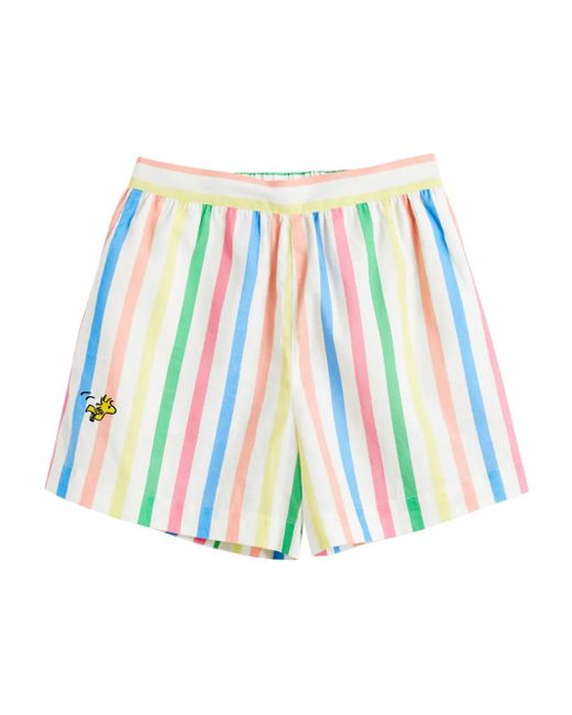 Chinti & Parker X Snoopy ストライプ ショートパンツ White