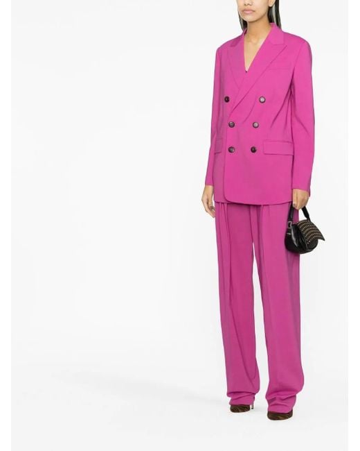 DSquared² Pink Peak-Lapel Double-Breasted Blazer