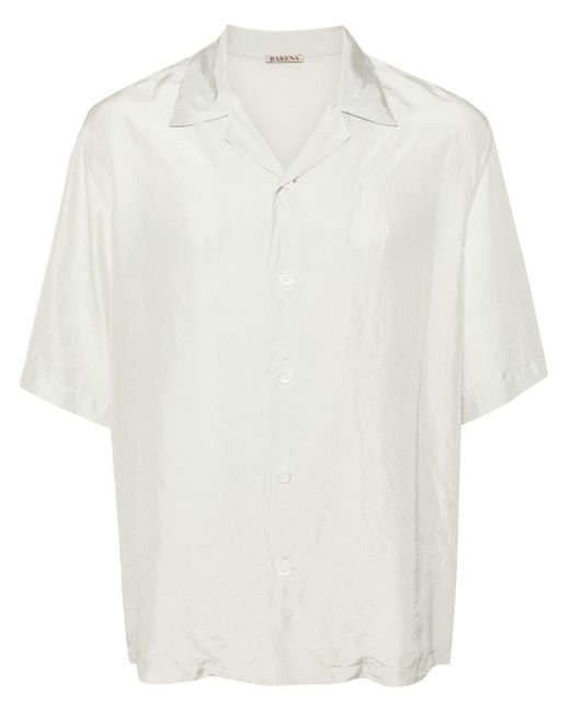 Barena Zijden Overhemd in het White voor heren