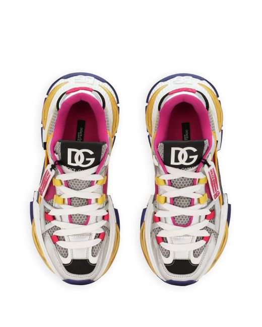 Dolce & Gabbana Airmaster Sneakers Met Vlakken in het Multicolor
