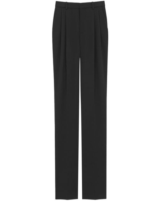 Pantalon de tailleur en laine Saint Laurent en coloris Black