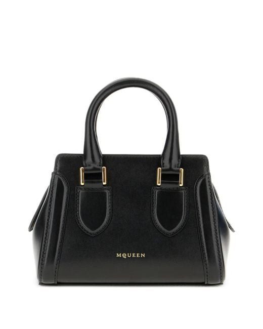Alexander McQueen Black Mini Birdee Tote Bag