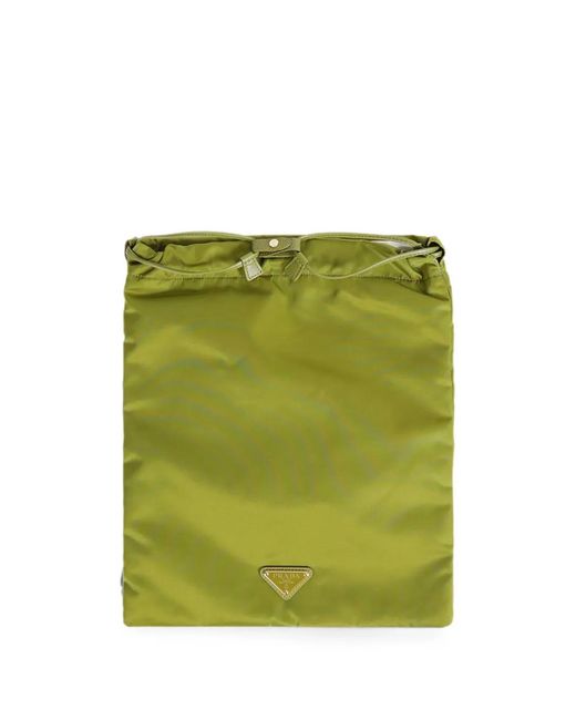 Prada Green Wish Re-Nylon Drawstring Pouch