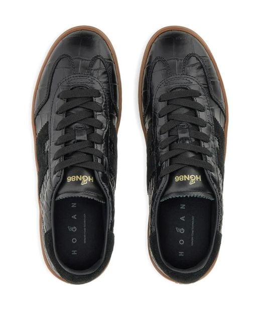 Hogan Black Logo Patch Sneakers