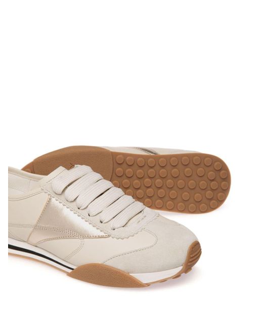 Bally White Sussex Leather Sneakers