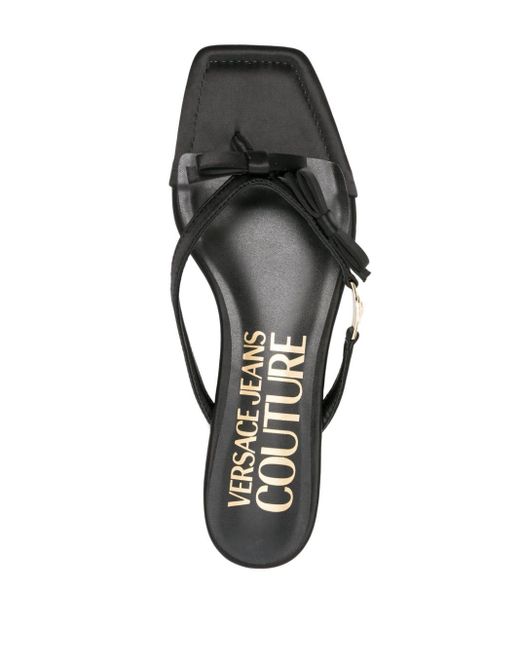 Versace Black Millie Bow-detail Slides