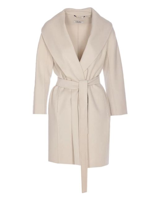 Max Mara Natural Belted Wrap Coat