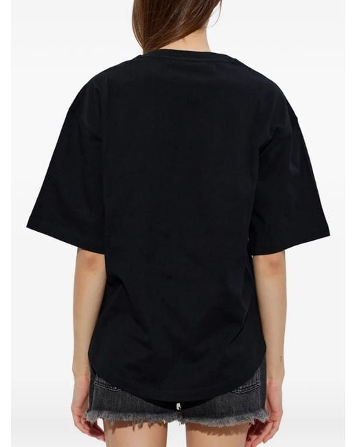 AllSaints Black Stacks Amelie Bead-Embellished T-Shirt