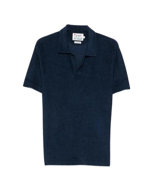 Mc2 Saint Barth Blue Collared T-Shirt for men