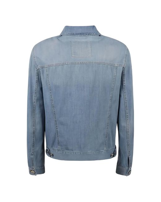 Brunello Cucinelli Blue Buttoned Jacket for men
