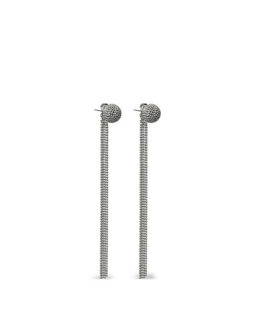 Peserico White Chain-Drop Earrings