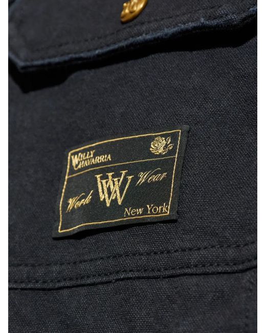 Willy Chavarria Blue Zip-Fastening Jacket for men