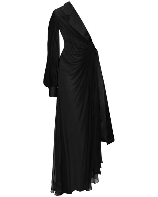 Dolce & Gabbana Asymmetrische Jurk in het Black