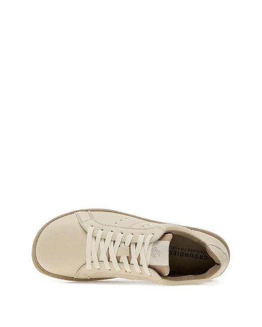 Groundies White Leather Sneakers