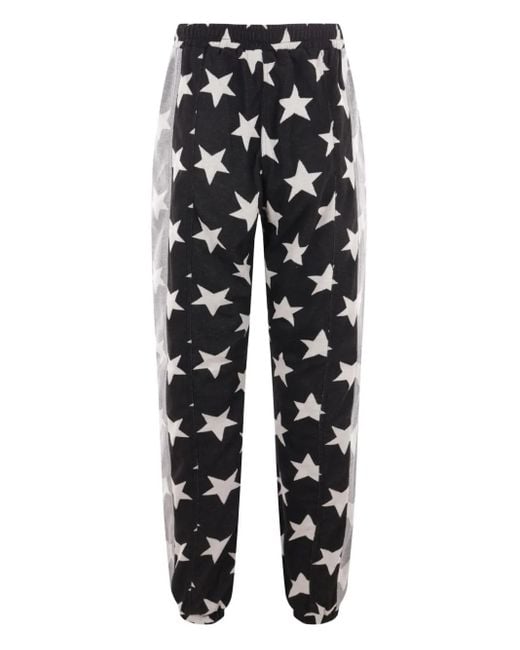 Reward If Found Black Star-Print Jersey Joggers