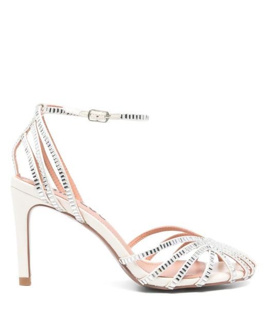 Bibi Lou White 85Mm Crystal-Embellished Pumps