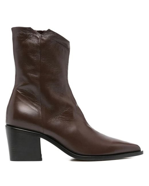 Bottines Juliette 60 Mm À Bout Pointu Pomme D ́Or en coloris Brown
