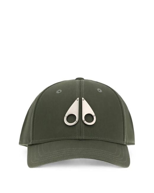 Moose Knuckles Green Logo-Plaque Cap for men