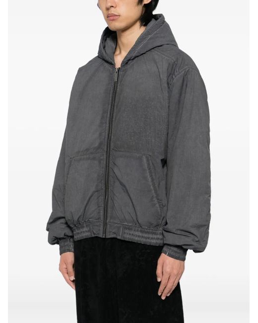 Izzue Gray Logo-Embroidered Jacket for men