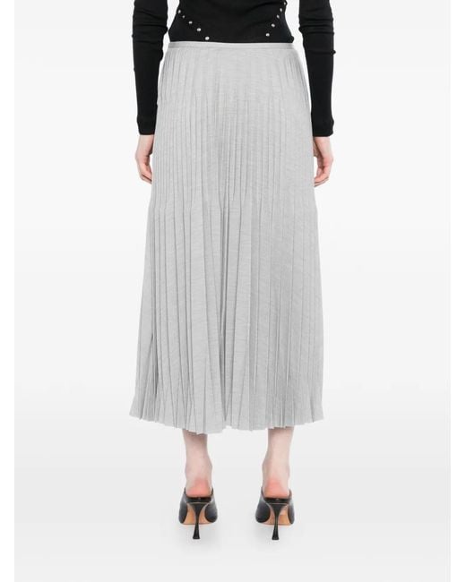 JNBY Gray Pleated Midi Skirt