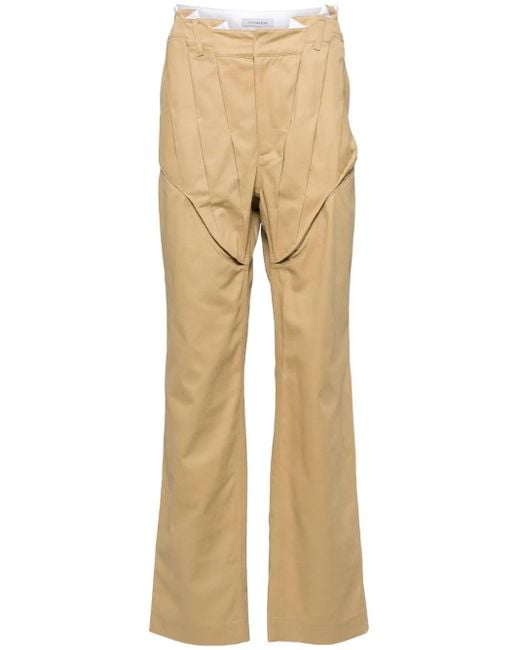 JUNTAE KIM Natural Gathered Corset Slacks for men