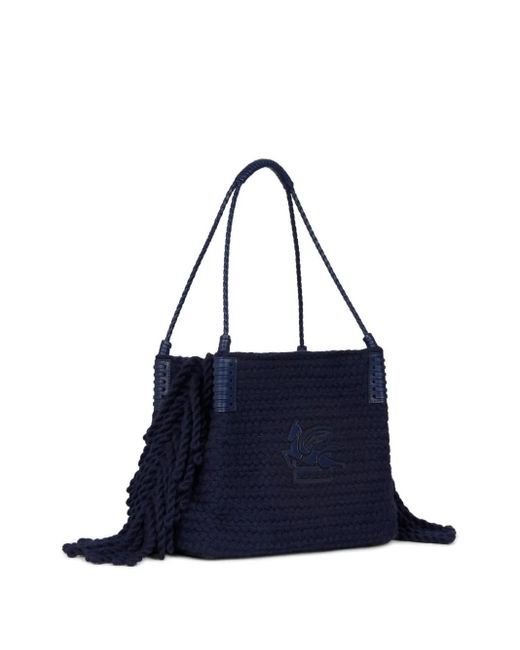 Etro Blue Small Libra Tote Bag