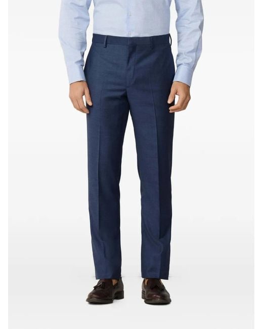 Hackett Blue Sharkskin Wool Suit for men