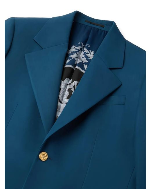 Versace Blazer Mit Logo-Patch in Blue für Herren