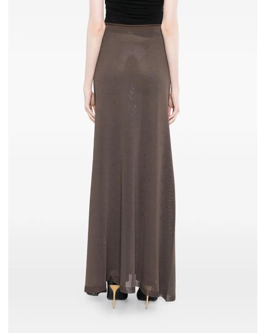 Tom Ford Brown Jupe Longue À Taille Haute