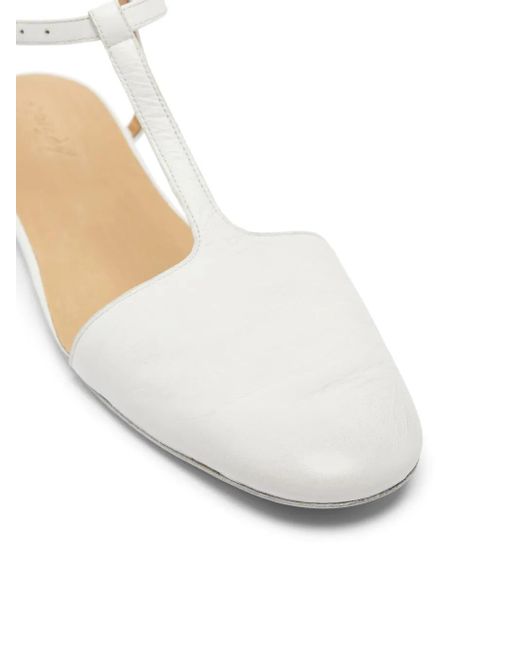 Marsèll White Distesa Leather Flat Pumps