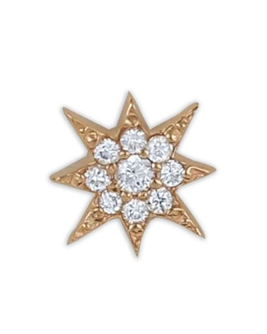 Anzie White 14K Aztec North Star Diamond Earring